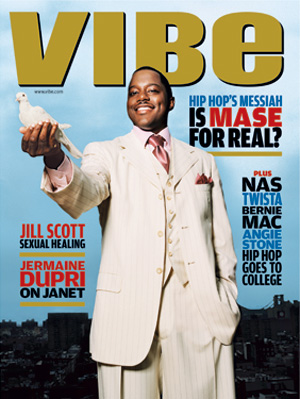 Heather Faison's favorite VIBE cover: "This cover came out around the time I rededicated my life to God. The irony of him holding a white dove with the sullied cityline in the background was striking artistically. And the headline is a rhetorical 'no'. You can almost hear the editors chuckling at the thought"